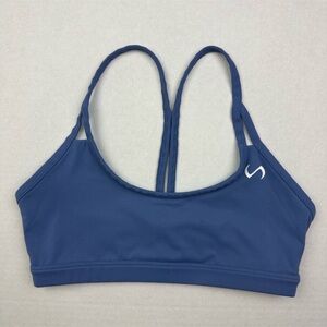 TLF Blue Strappy Back Sports Bra Sz M Women's Activewear Gym Yoga Top